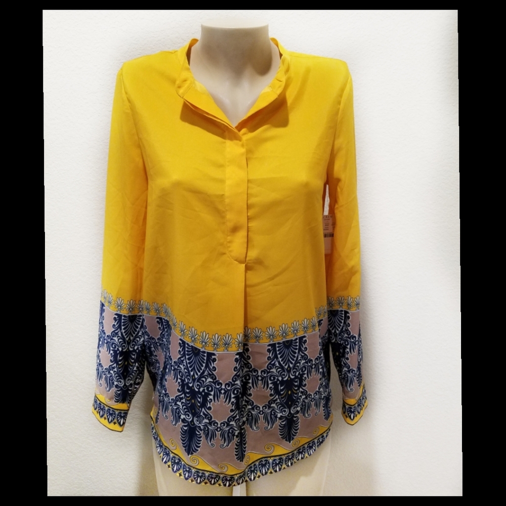 🆕️J. Crew Yellow Tunic Blouse S
